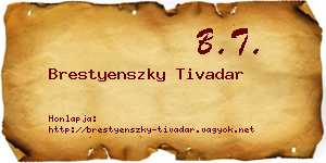 Brestyenszky Tivadar névjegykártya