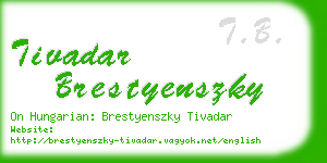 tivadar brestyenszky business card